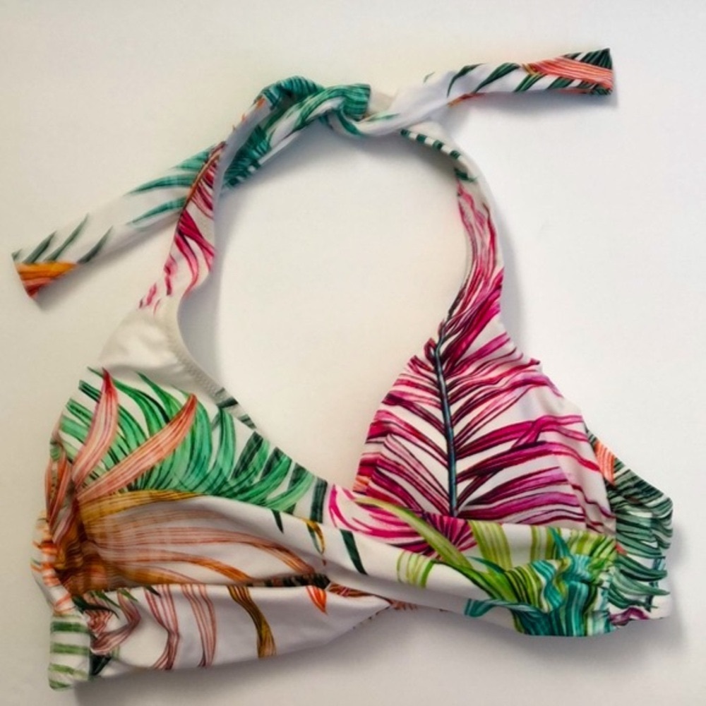 Gottex Bikini Top “Tropico” Tie Back Swimwear Size 32C Multicolor